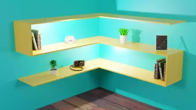 shelf chevron Free low-poly 3D model