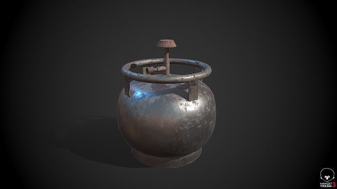 Gas Cylinder Low-poly 3D model