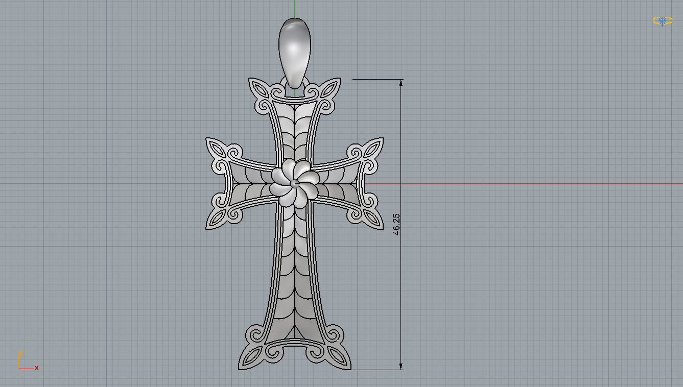 Armenian Cross N22 3D print model_3