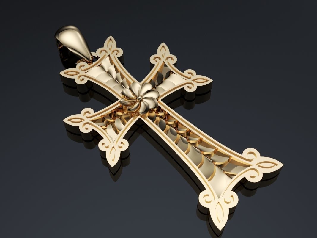 Armenian Cross N22 3D print model_1