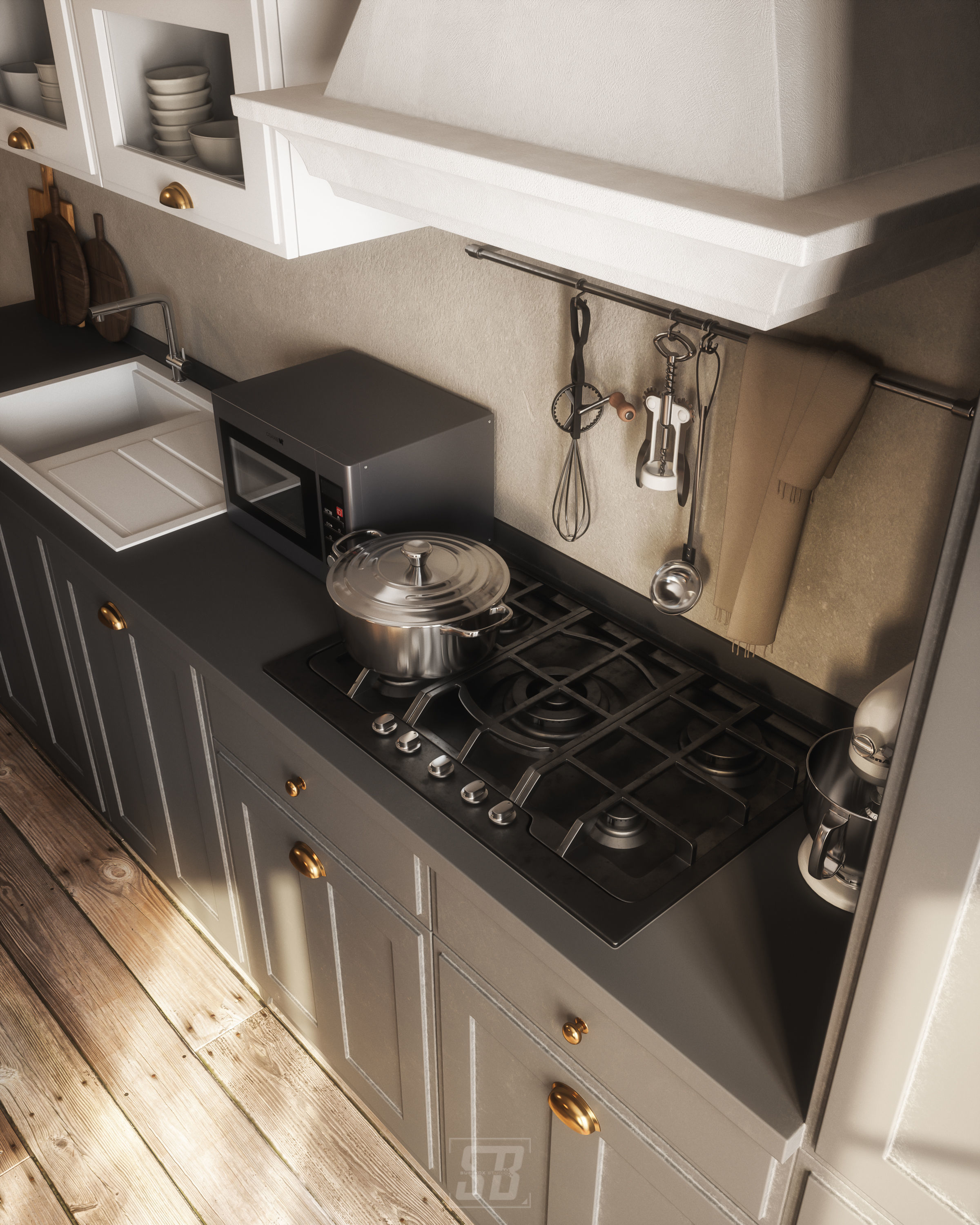 Kitchen Room 3D model_4