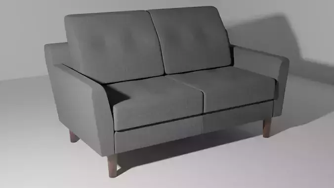Sofa game-ready low-poly PBR interior realistic furniture model