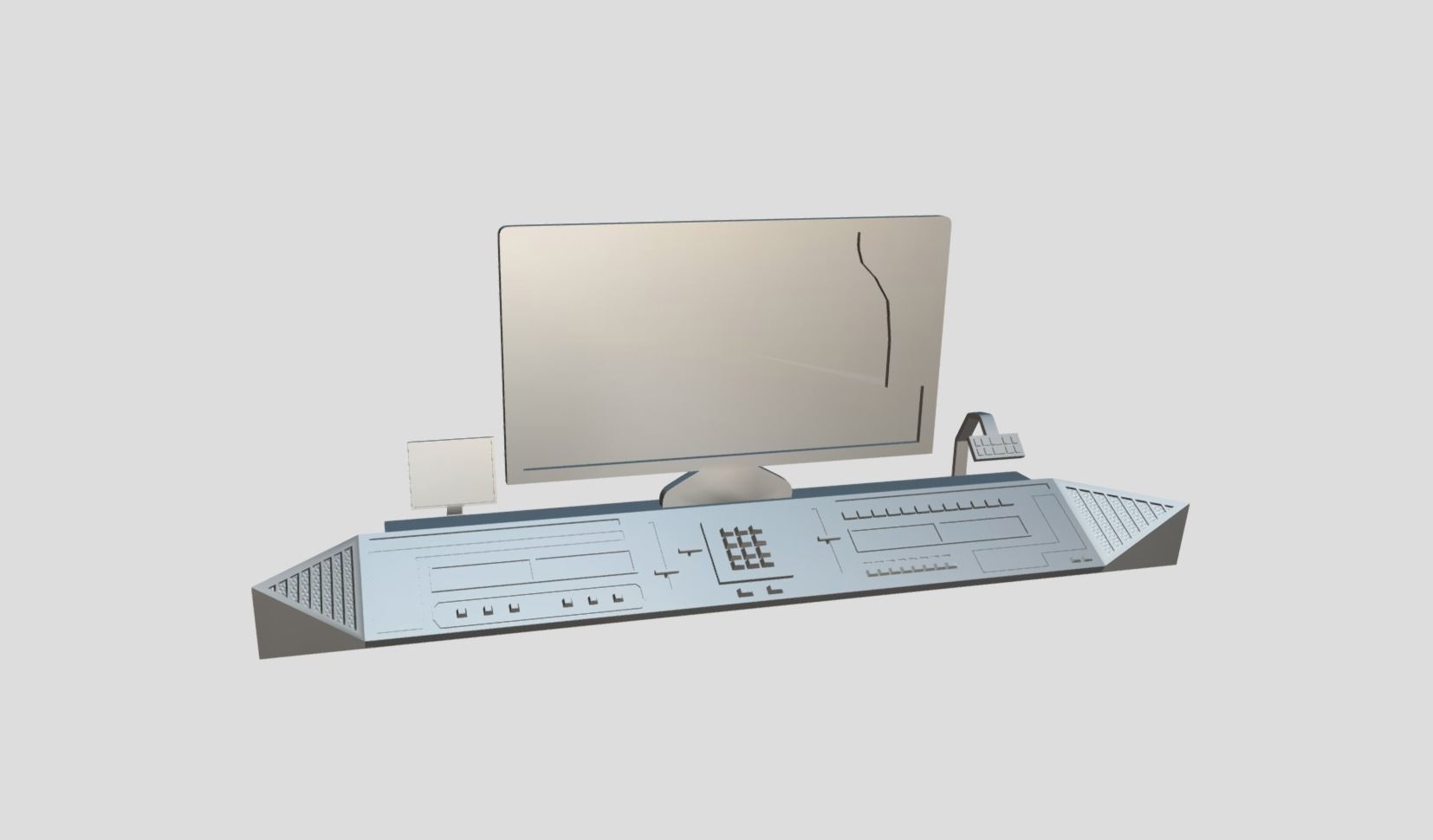 Sci-fi Control Panel Low-poly 3D model_11