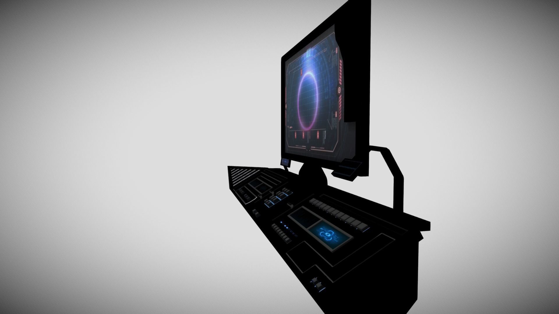Sci-fi Control Panel Low-poly 3D model_2