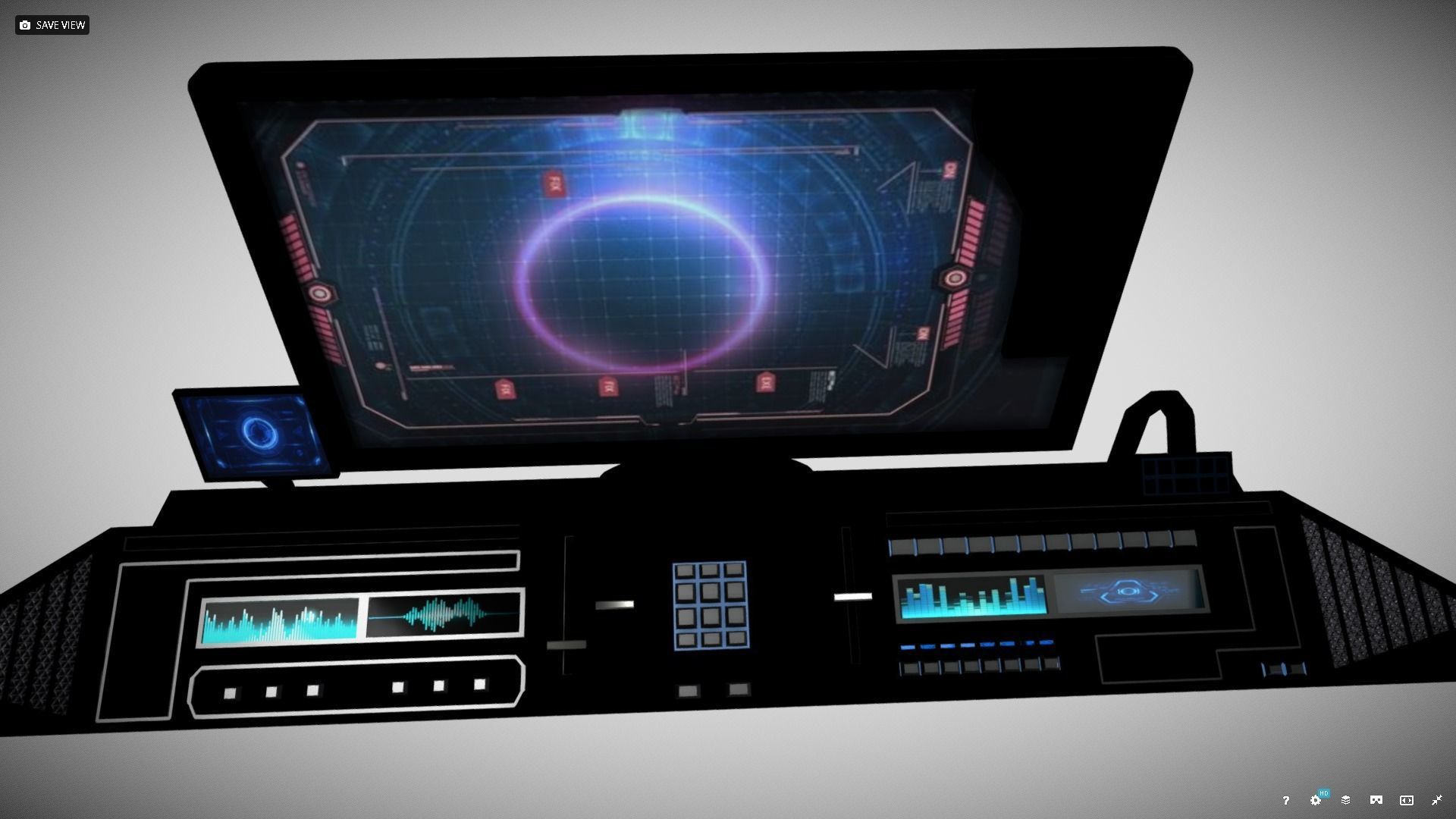 Sci-fi Control Panel Low-poly 3D model_4