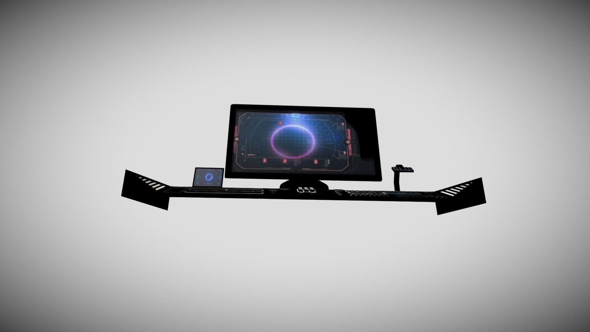 Sci-fi Control Panel Low-poly 3D model_7