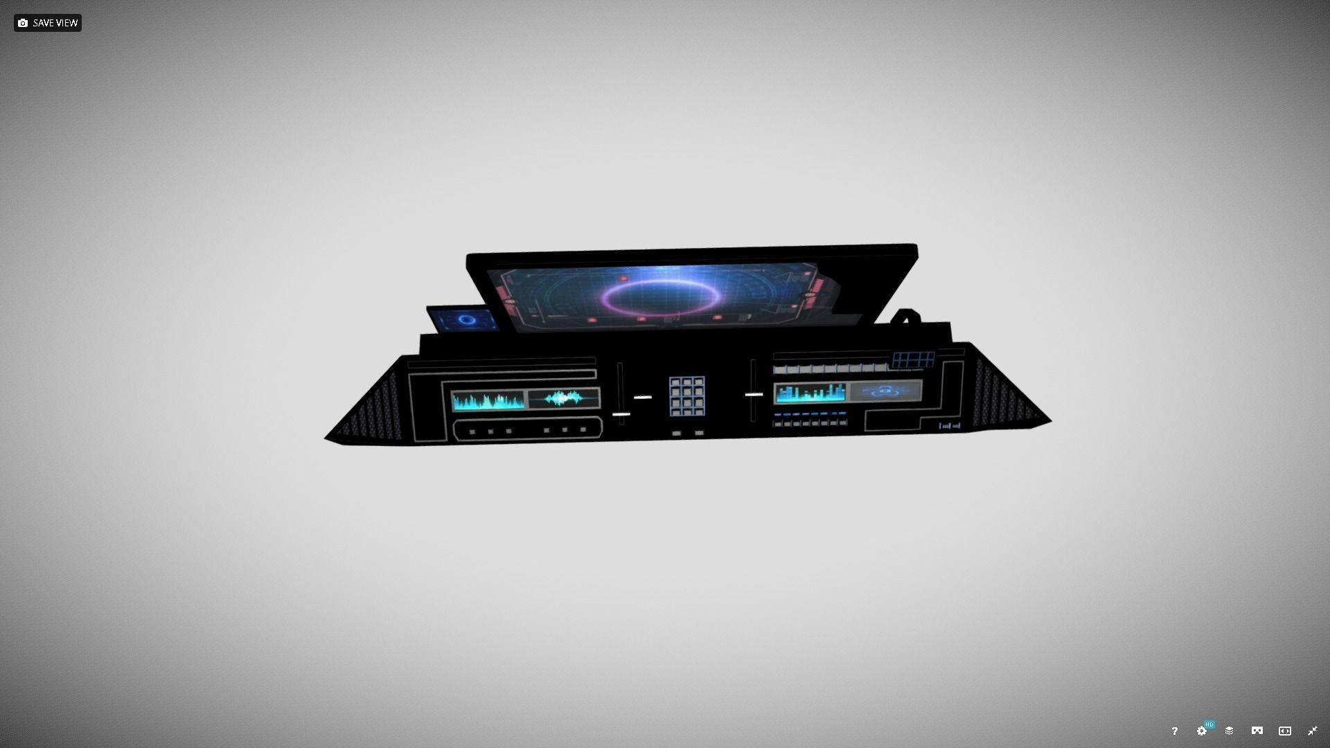 Sci-fi Control Panel Low-poly 3D model_9