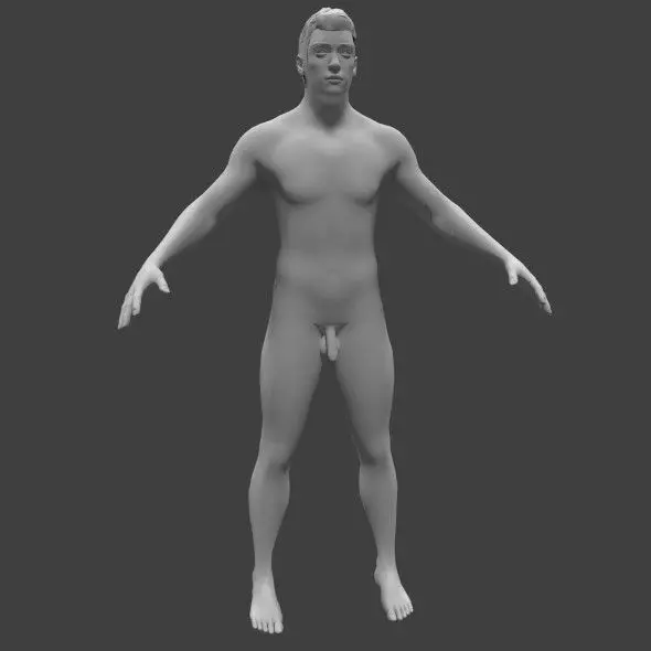 Male Mesh Low-poly 3D model_0