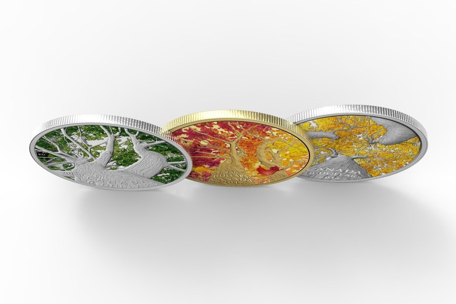 Canadian 20 dollars coins 3D model_2