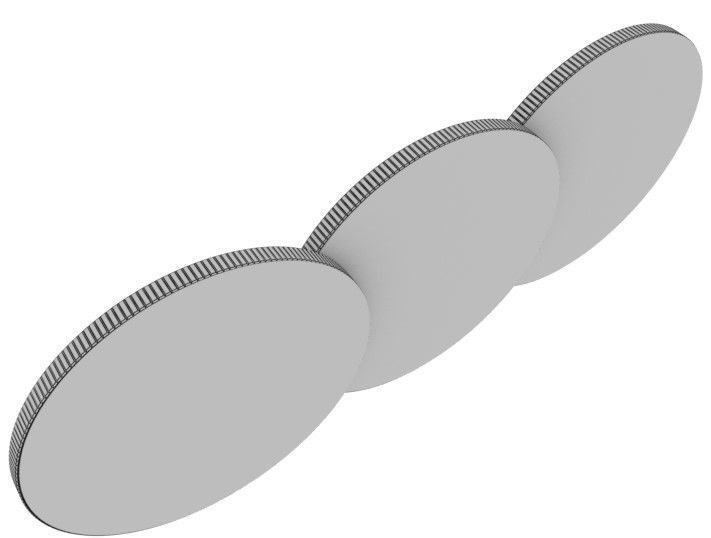 Canadian 20 dollars coins 3D model_10