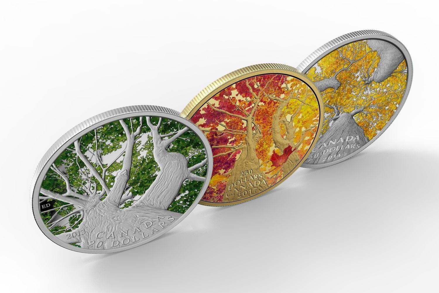 Canadian 20 dollars coins 3D model_4