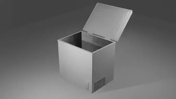 Deep Freezer White- Low poly