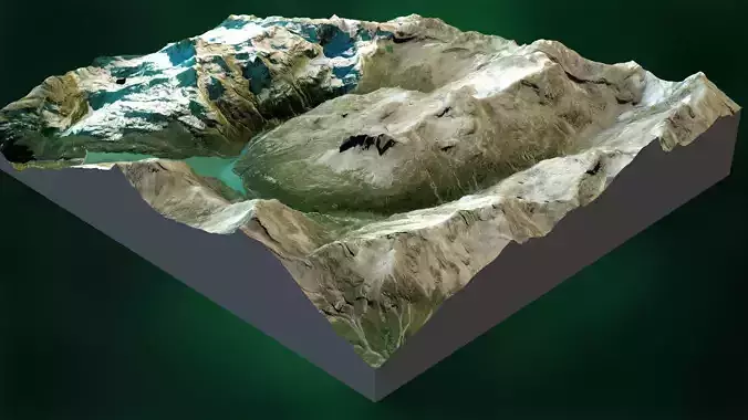 Mountain landscape 3D model