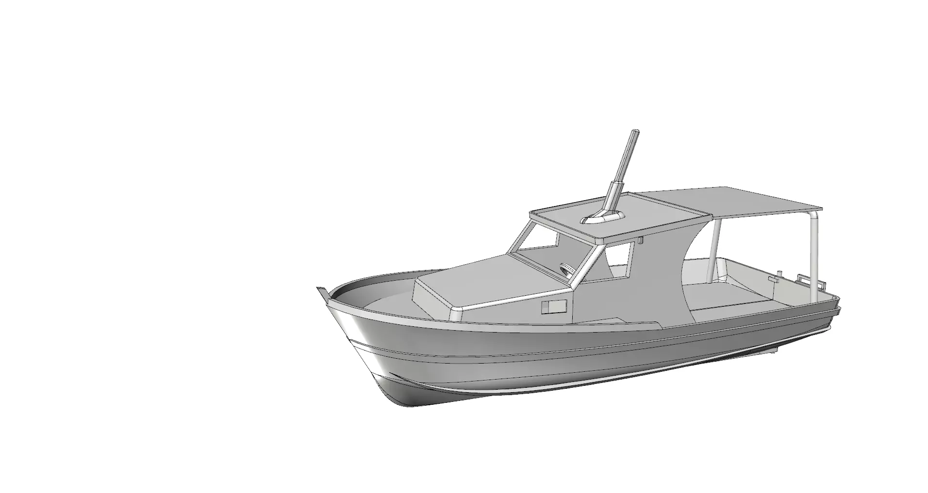 italian fishing boat 3D print model
