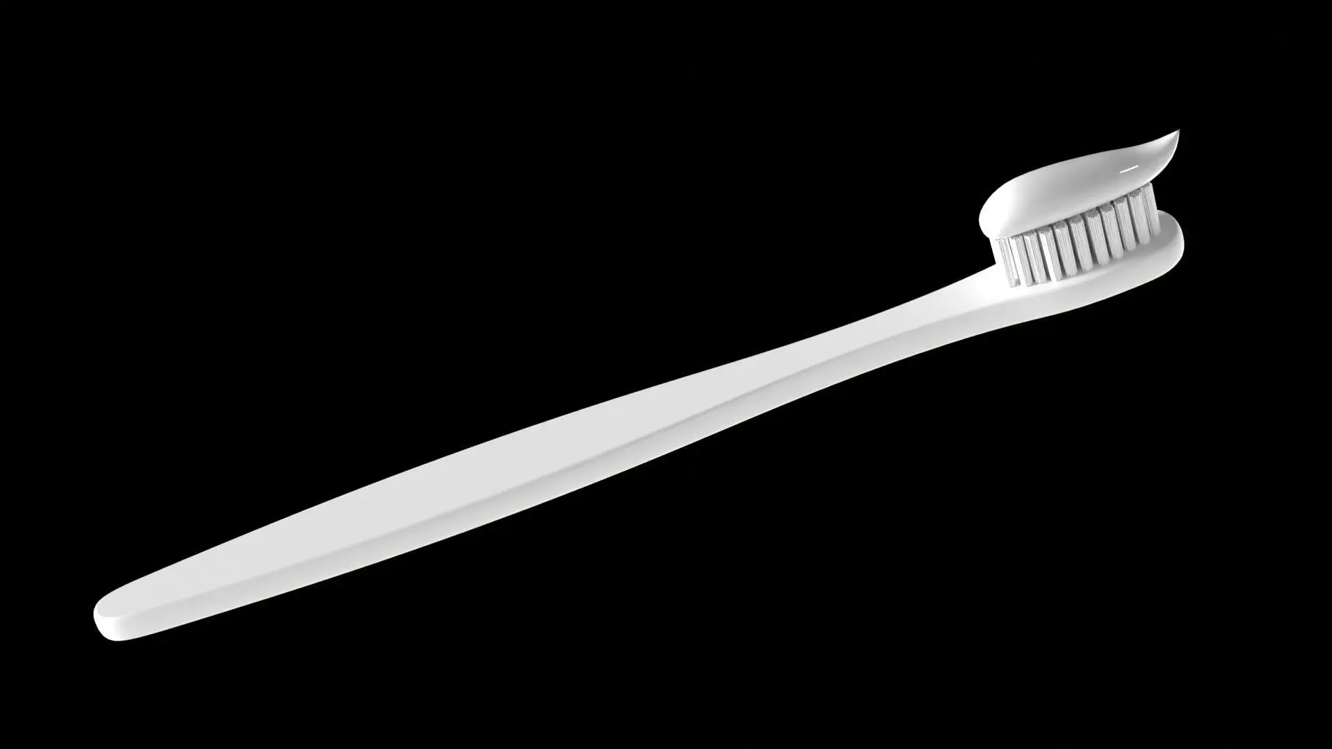 Toothbrush with Toothpaste 3D model_0