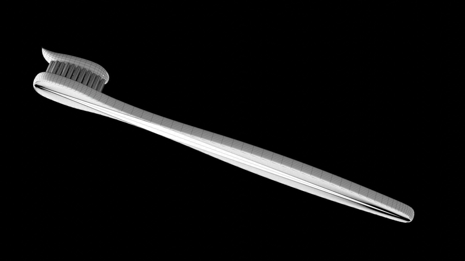 Toothbrush with Toothpaste 3D model_12