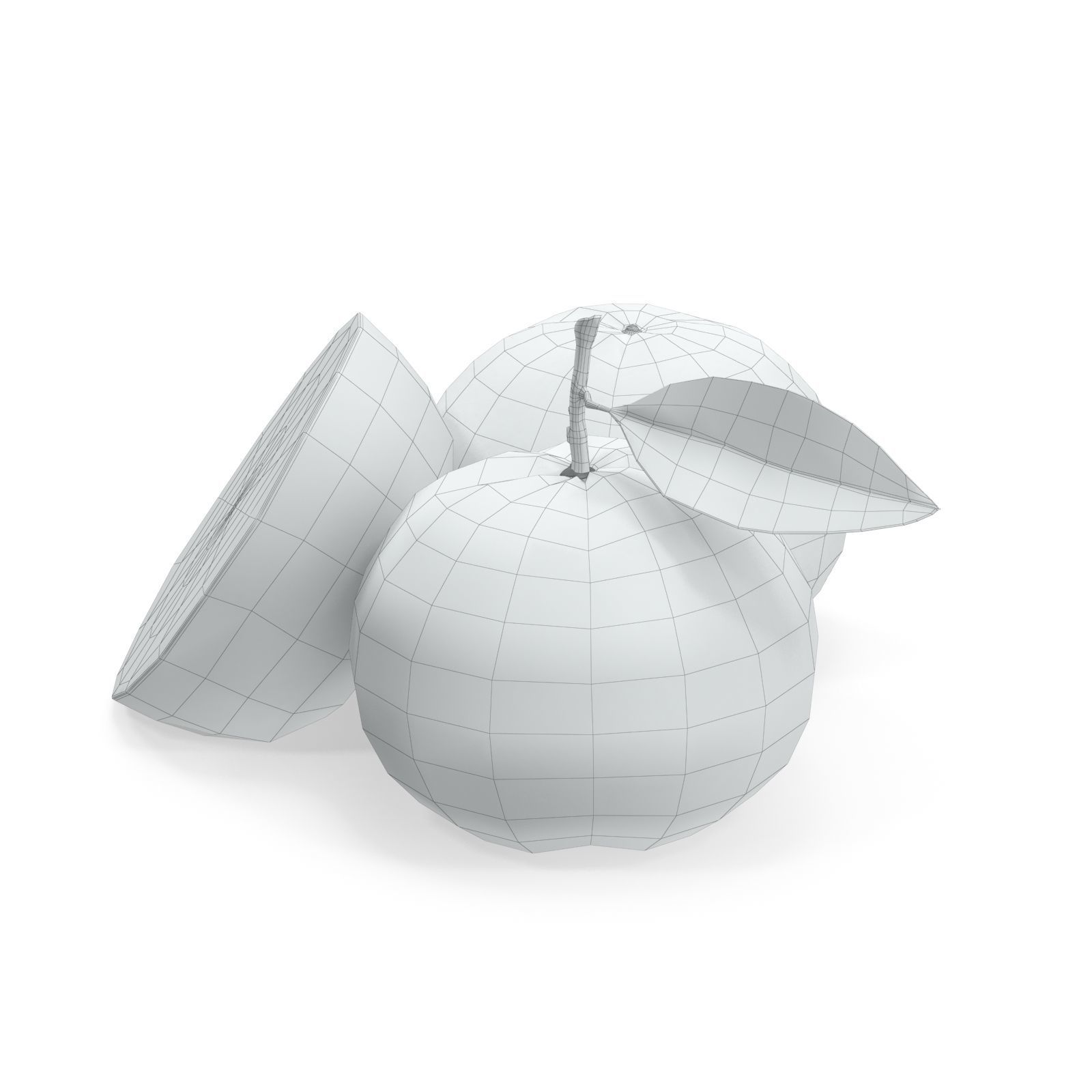 Tangerine three oranges 3D model_8