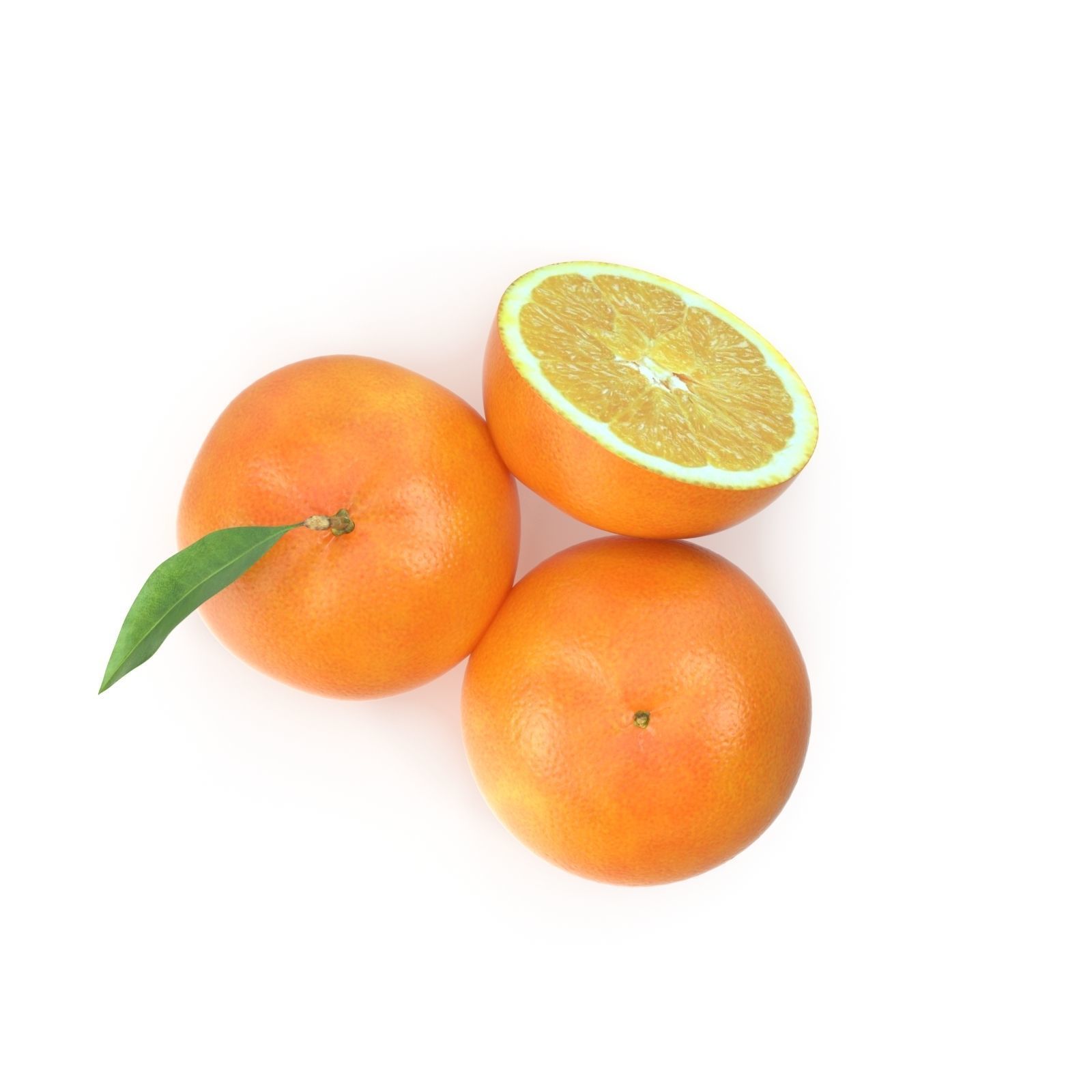 Tangerine three oranges 3D model_4