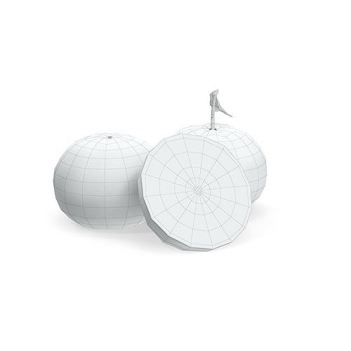 Tangerine three oranges 3D model 6