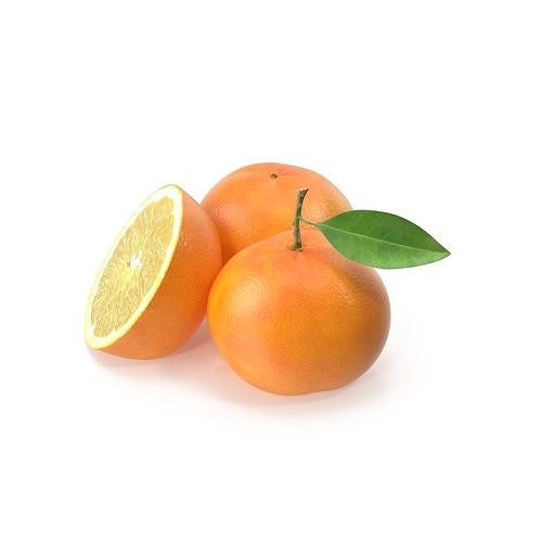 Tangerine three oranges 3D model 2