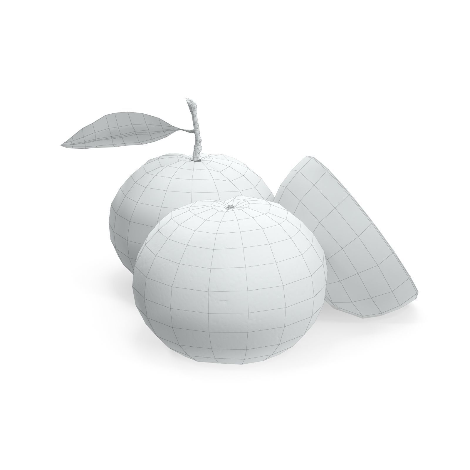 Tangerine three oranges 3D model_6