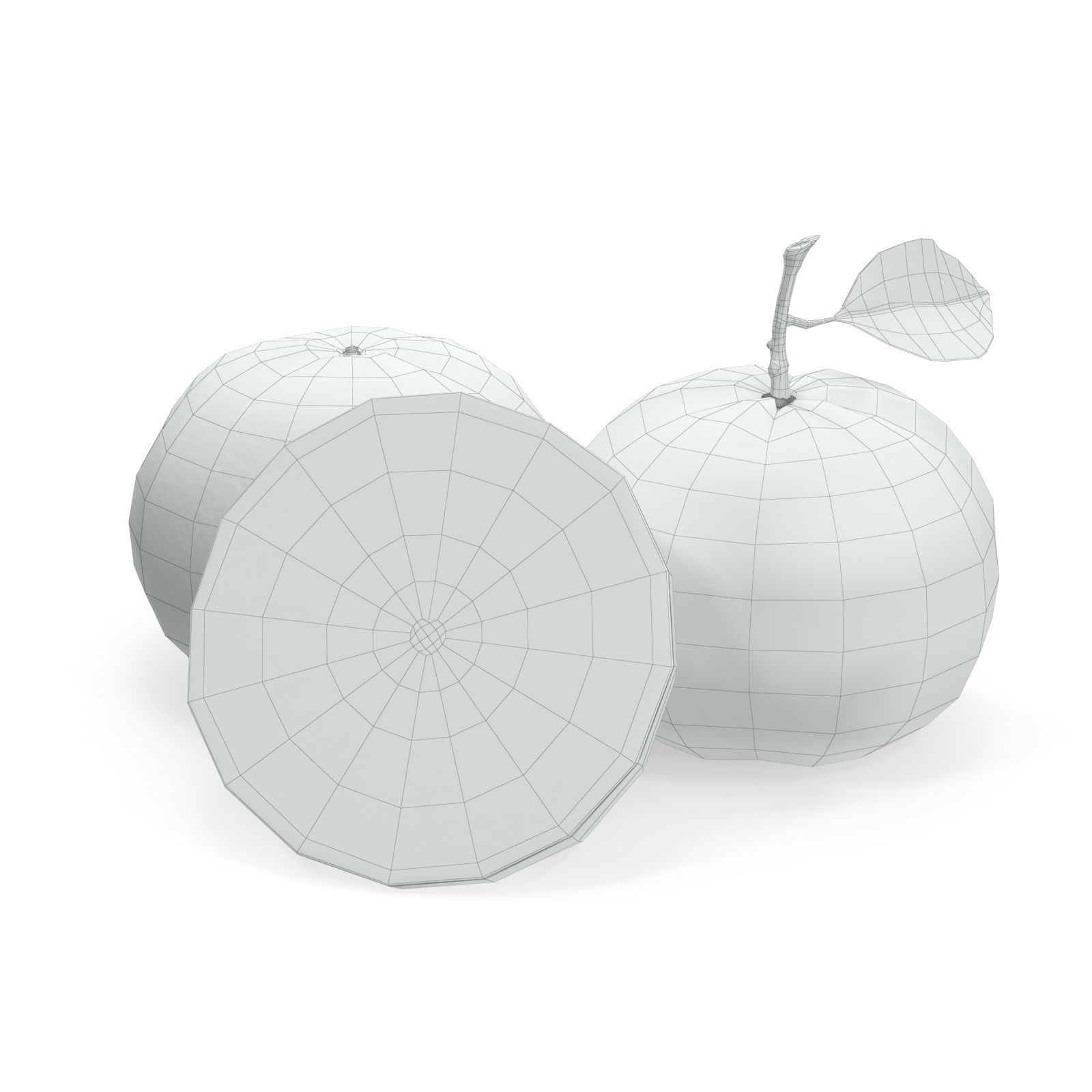 Tangerine three oranges 3D model_9