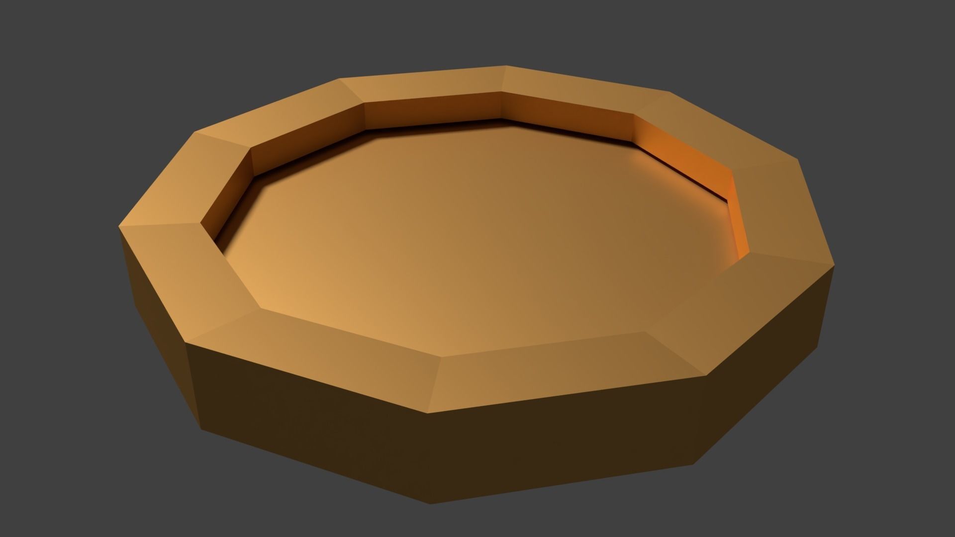Low Poly Gold Coin Free low-poly 3D model_1