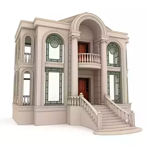 Classical Building 03 Low-poly 3D model