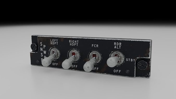 F16 Sensor Power Management Panel - SNSR PWR 3D model