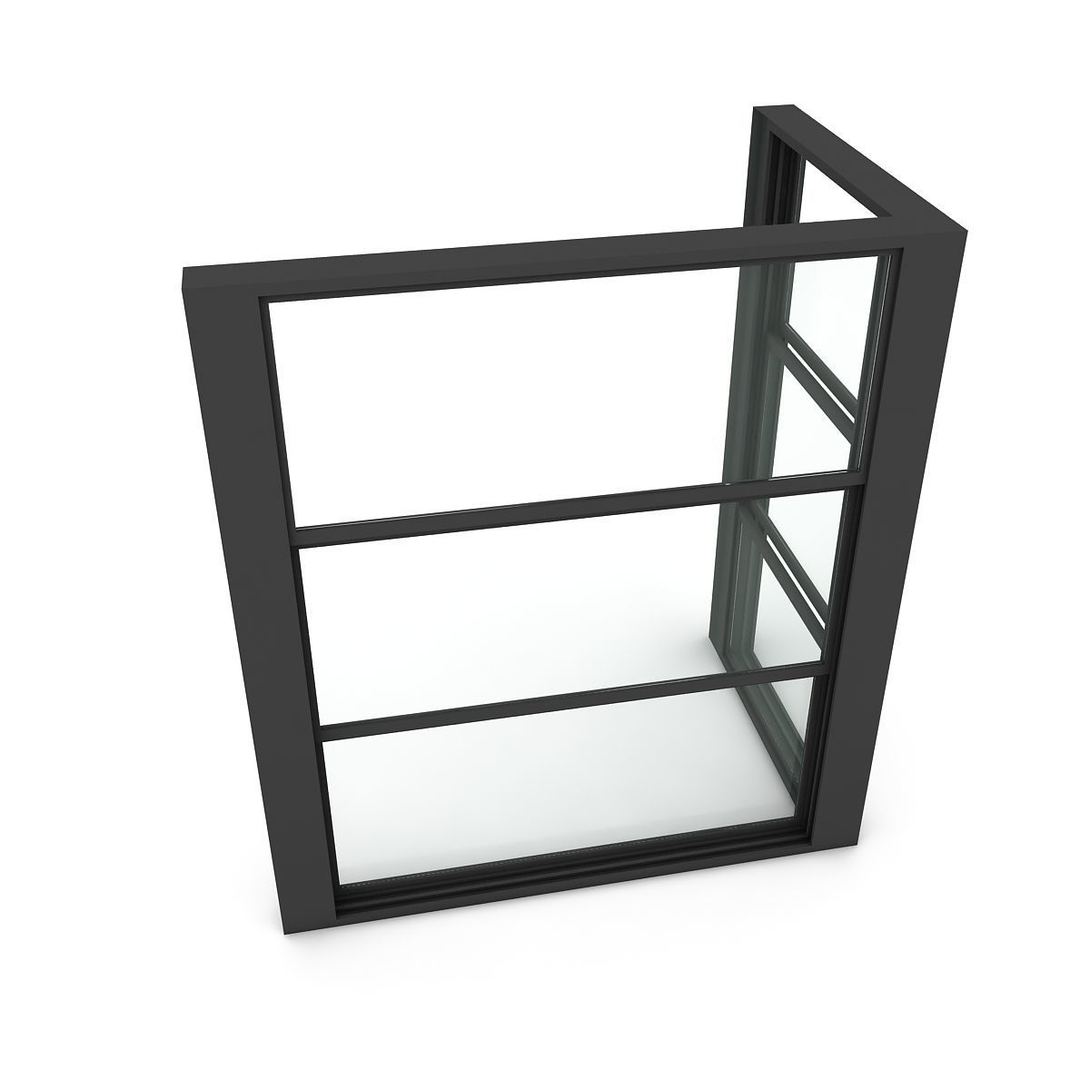 Guillotine Glazing Low-poly 3D model_1