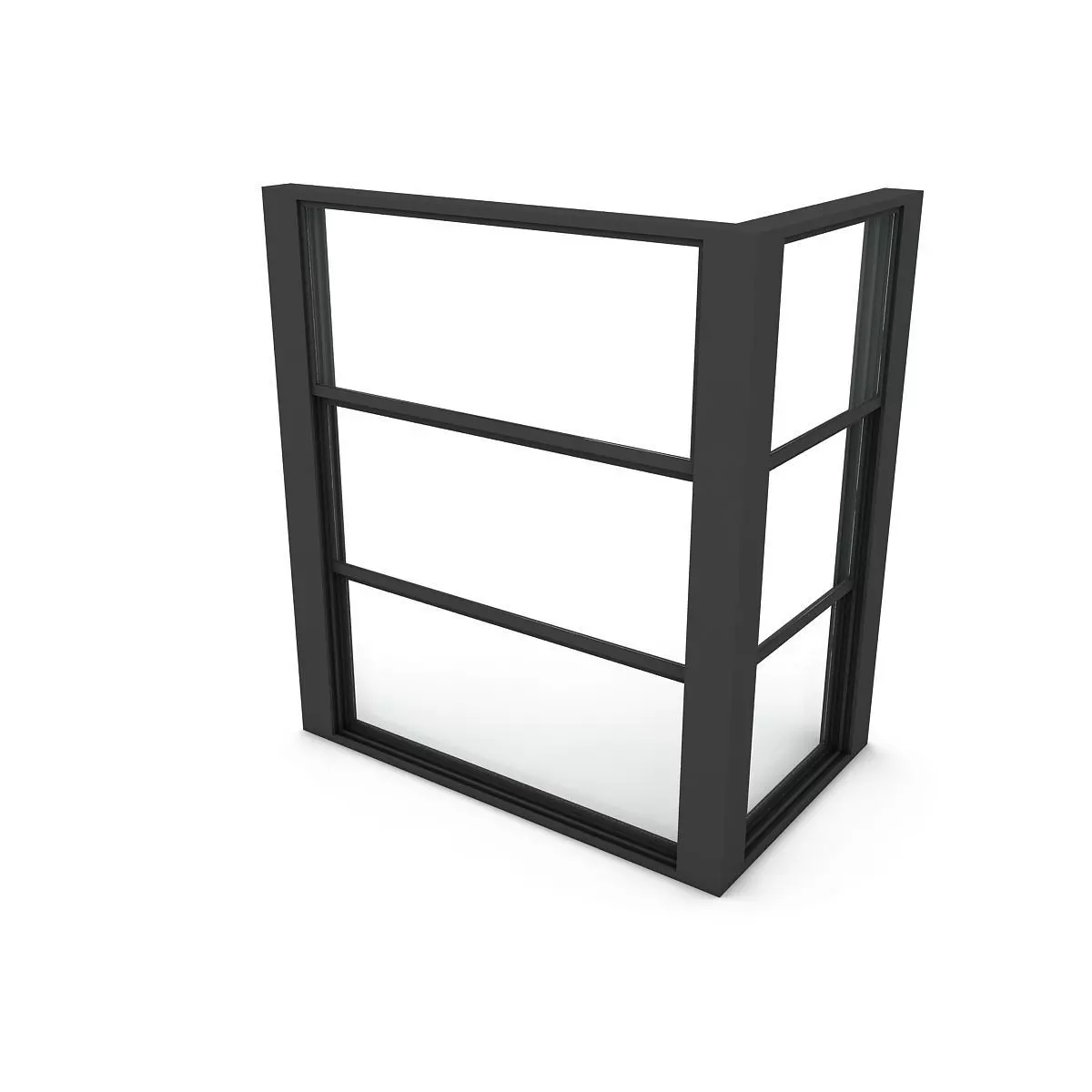 Guillotine Glazing Low-poly 3D model_0