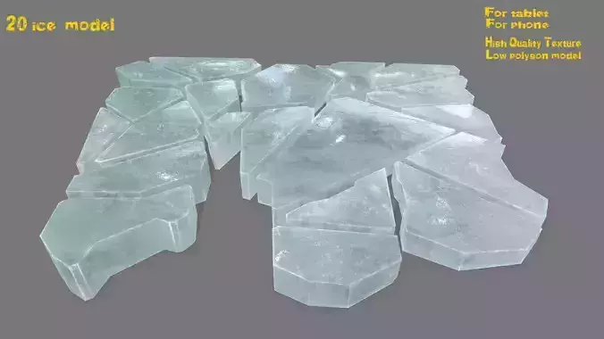 ice set piece of glass