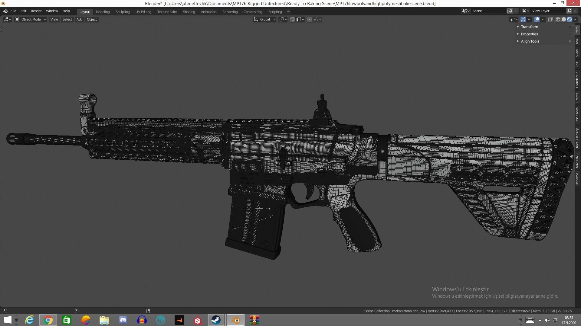 MPT 76 Untextured Rigged Low-poly 3D model_36