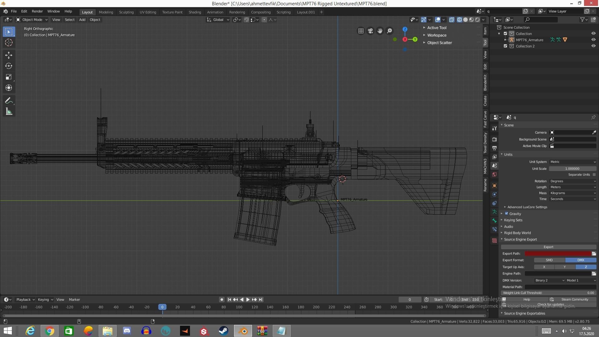 MPT 76 Untextured Rigged Low-poly 3D model_5