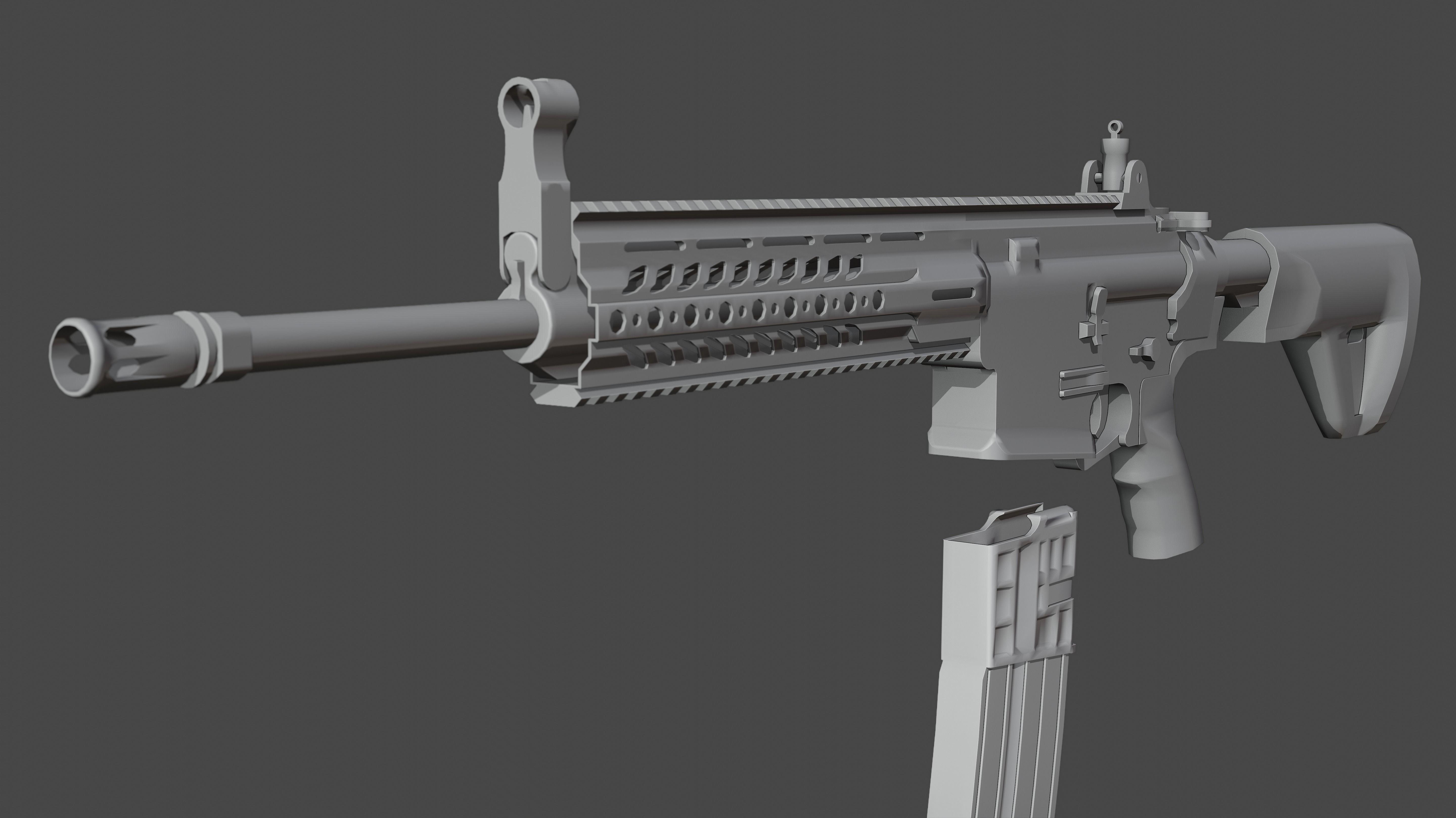 MPT 76 Untextured Rigged Low-poly 3D model_13