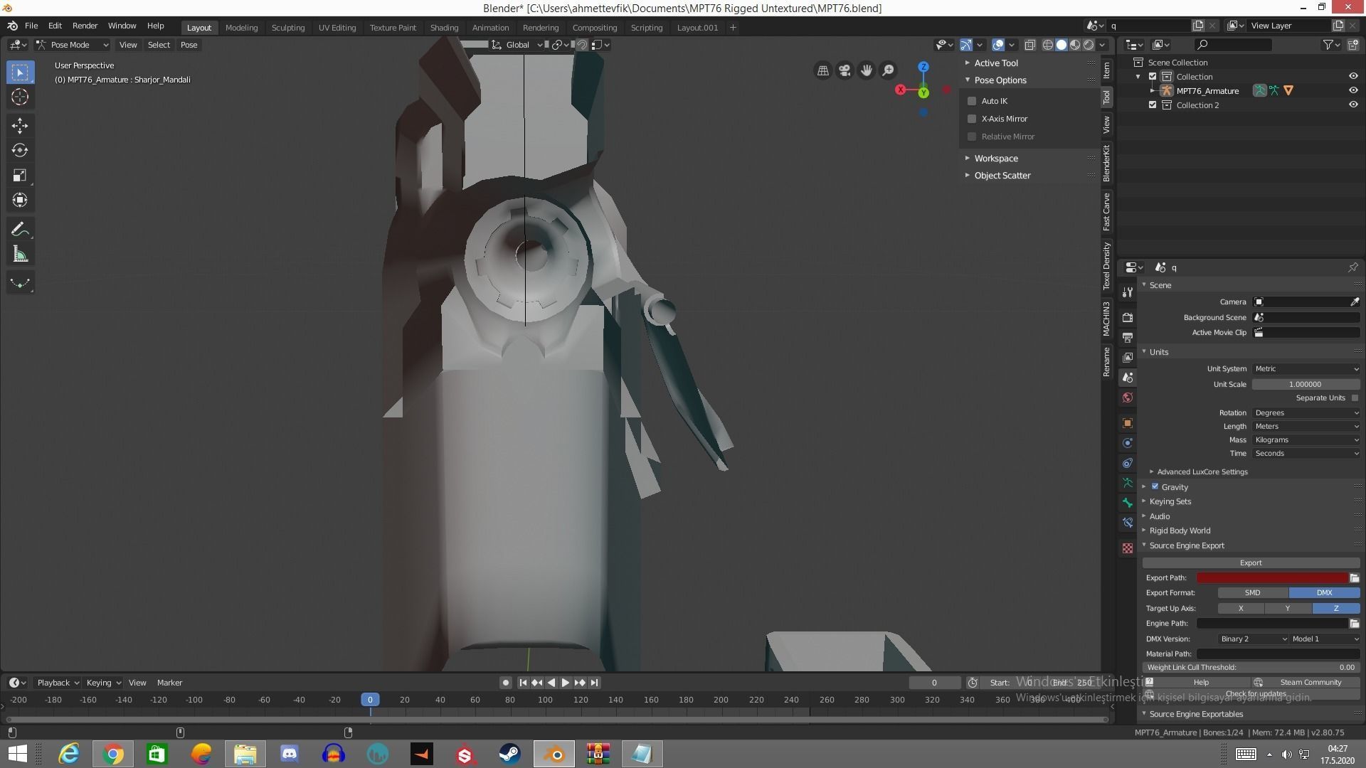 MPT 76 Untextured Rigged Low-poly 3D model_21