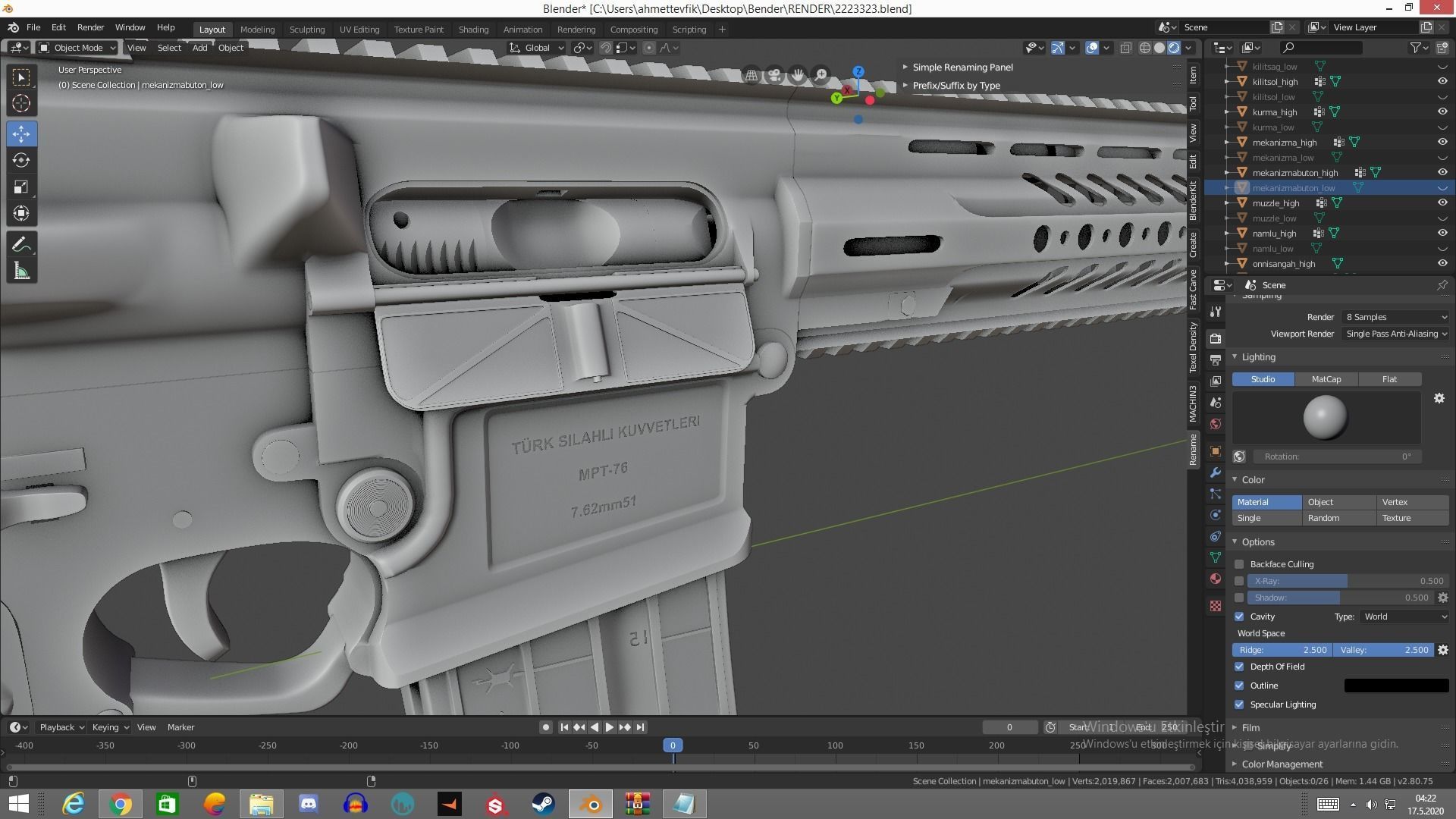 MPT 76 Untextured Rigged Low-poly 3D model_3