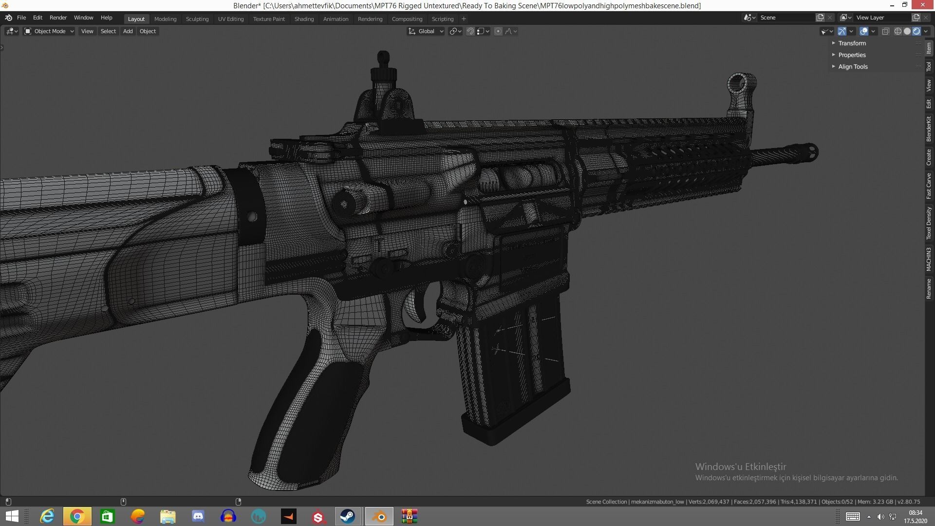 MPT 76 Untextured Rigged Low-poly 3D model_37