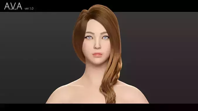Ava v1 - Female Rigged Character 3D model