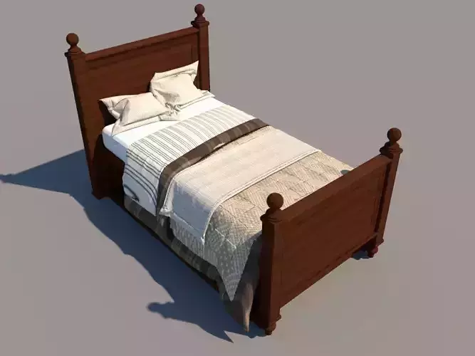 Revit single bed 1
