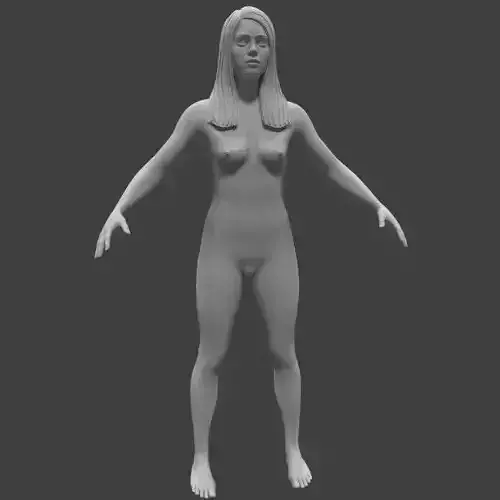 Woman Base Mesh Low-poly 3D model