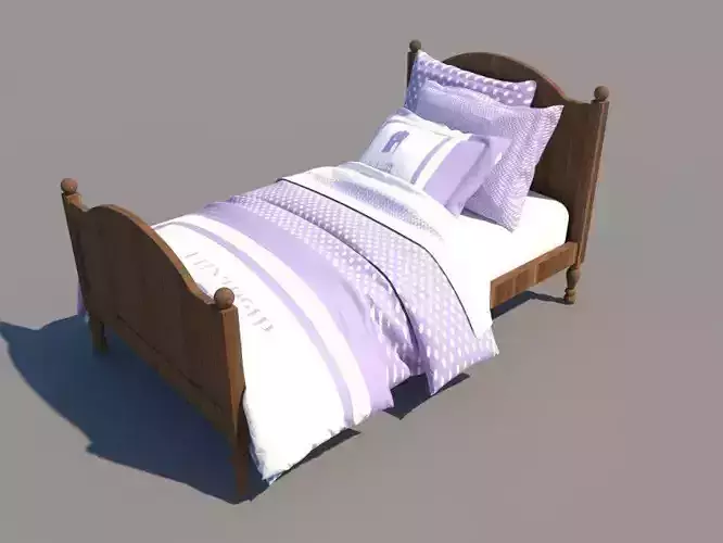Revit single bed 3