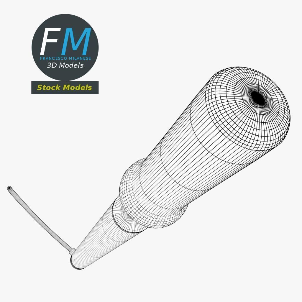 Bicycle pump 3D model_8