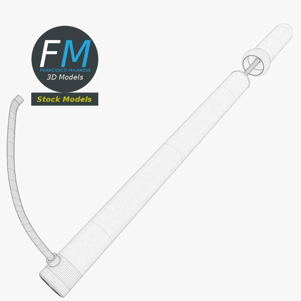 Bicycle pump 3D model_7