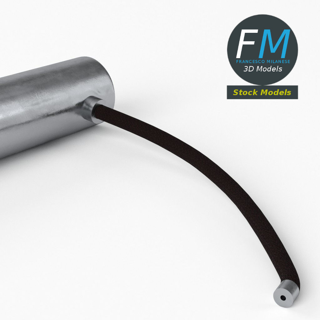 Bicycle pump 3D model_5