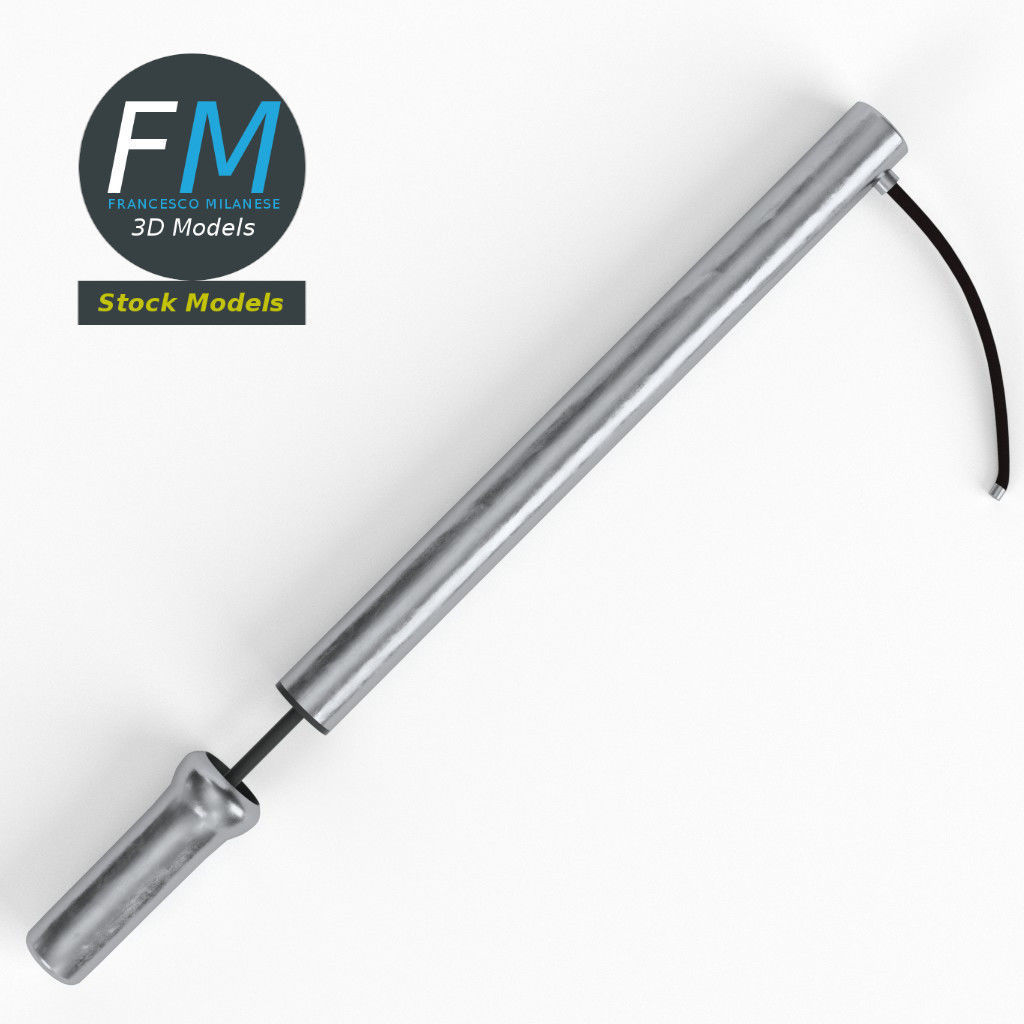 Bicycle pump 3D model_6