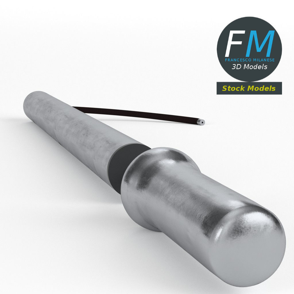 Bicycle pump 3D model_3