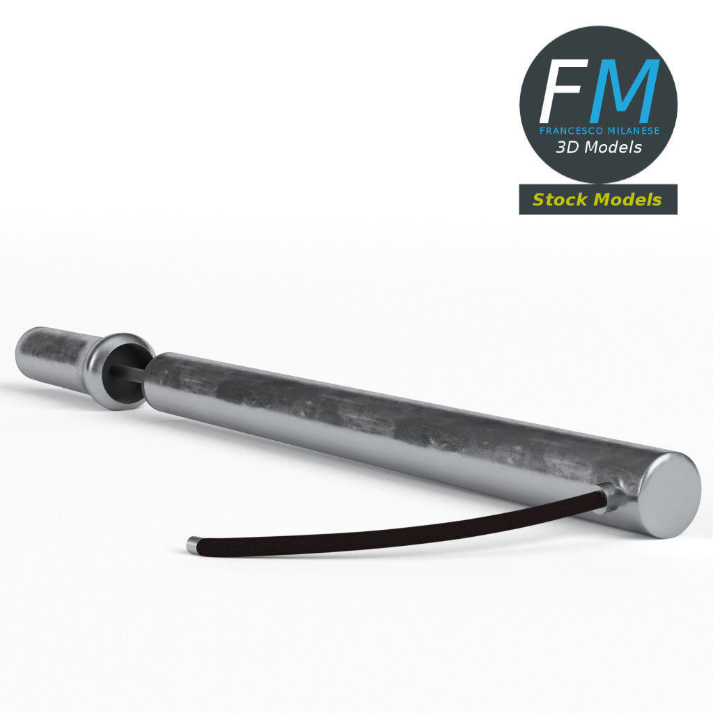 Bicycle pump 3D model_4