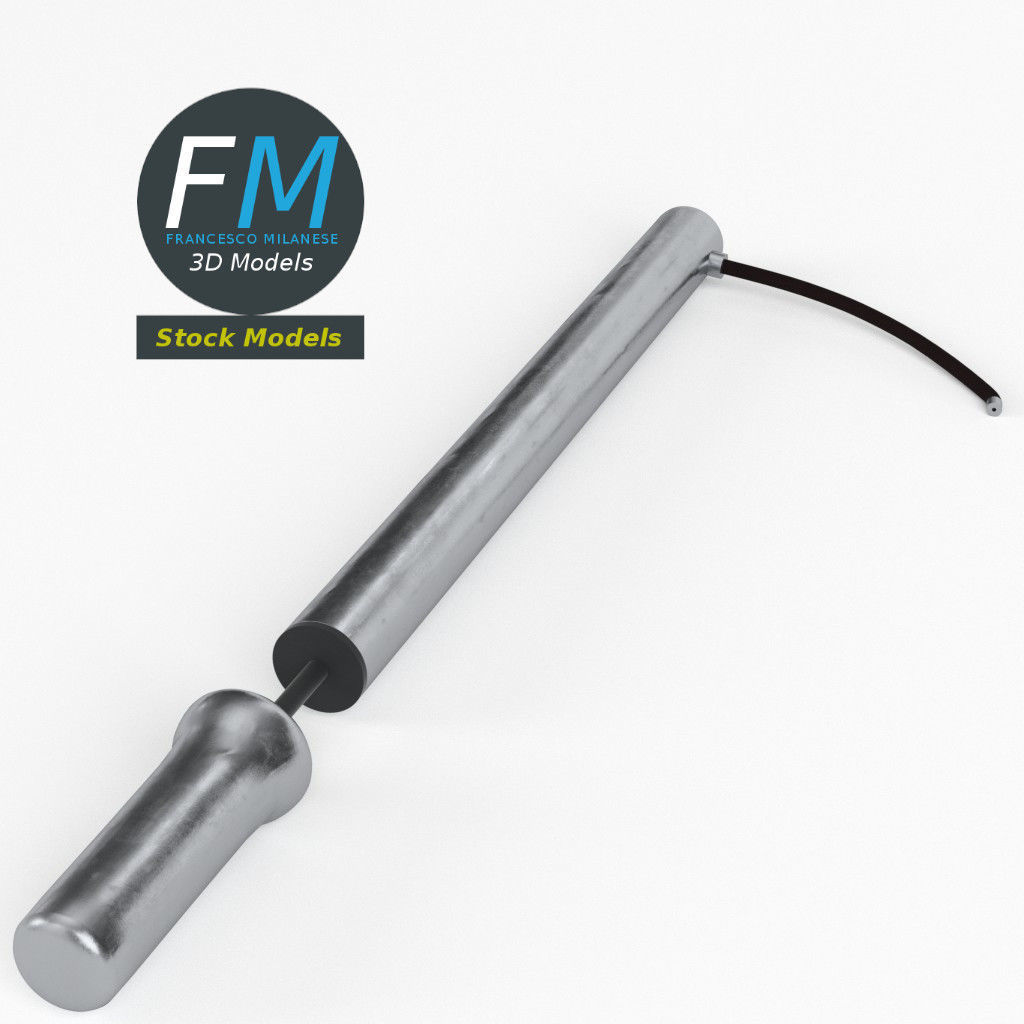 Bicycle pump 3D model_2