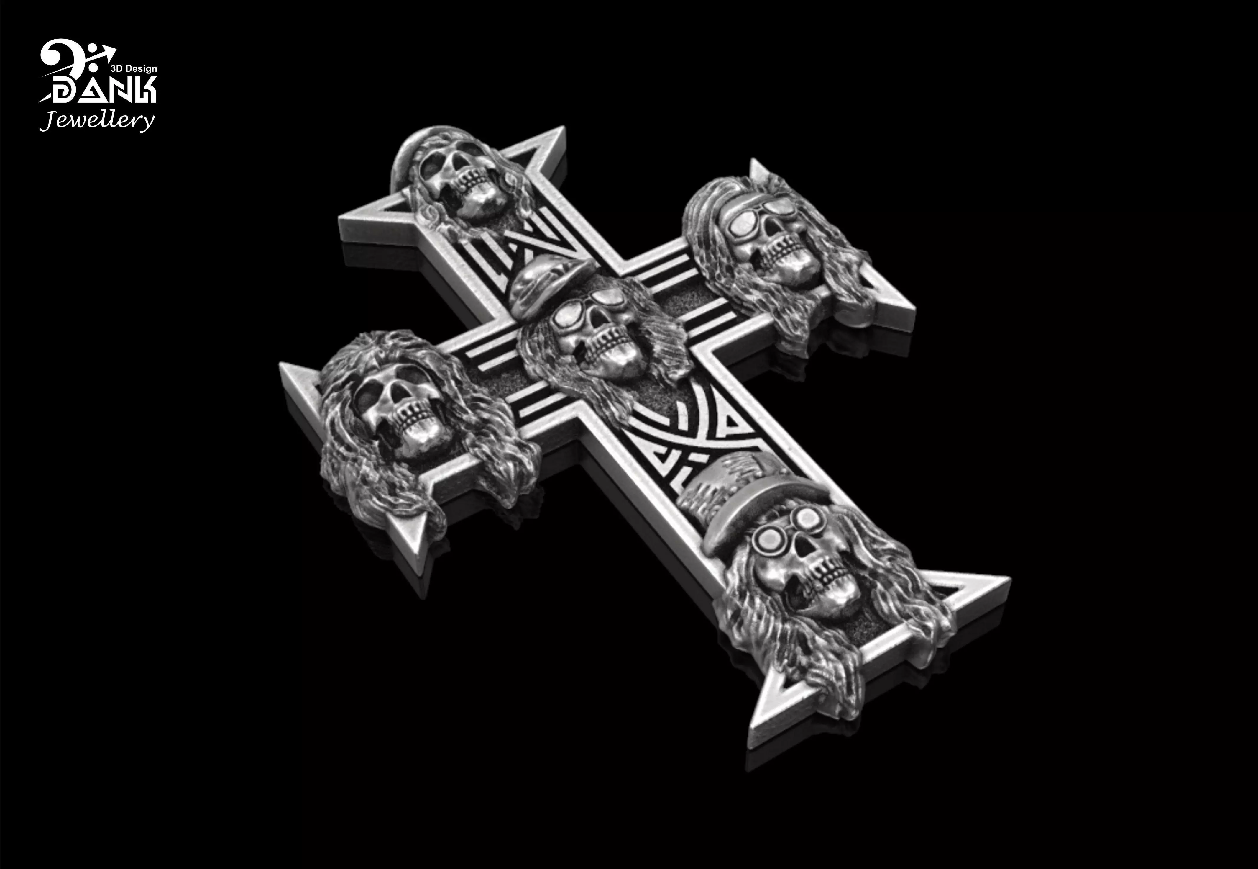 Gun N Rose Pendant 3D print model